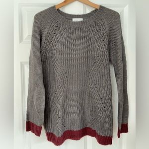 Olive + Oak Chunky Knit Pullover Sweater